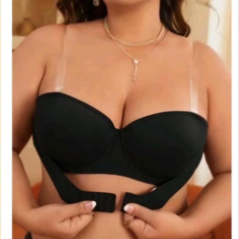 Black Strapless Bra